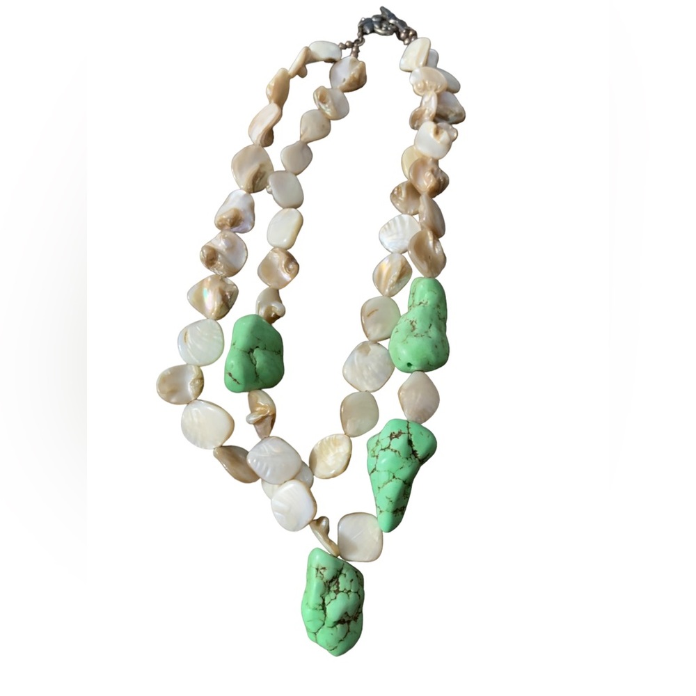 Coin Shells and Gaspeite Nuggets Necklace!!